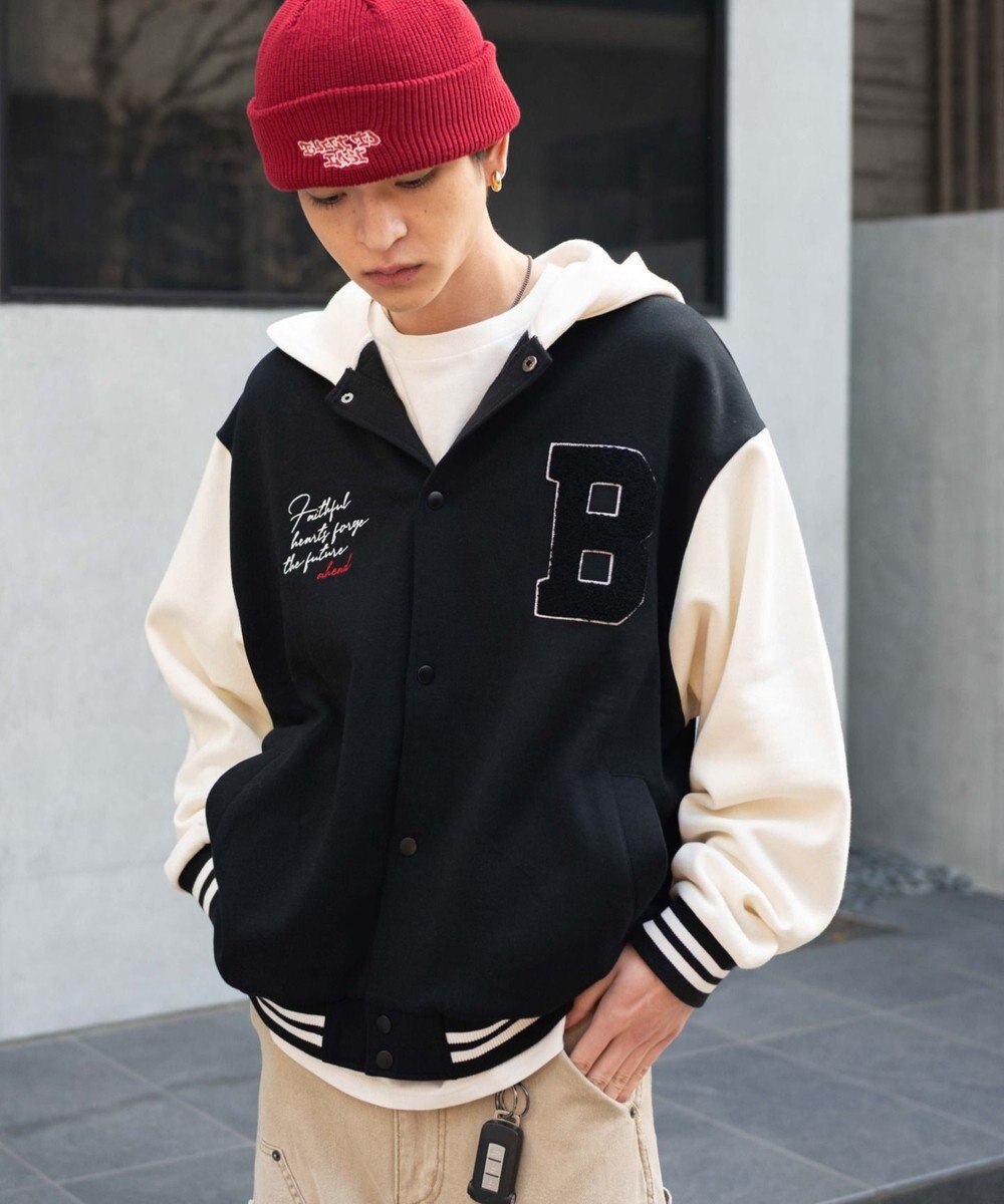 WEGO 【ユニセックス着用ITEM】スウェットフードスタジャン 