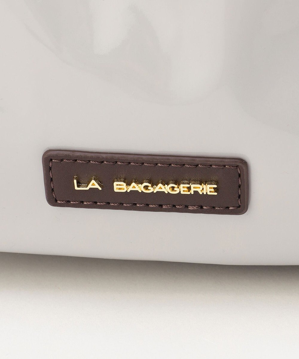 LA BAGAGERIE ソフトエナメル2WAYハンドバッグ Mサイズ 