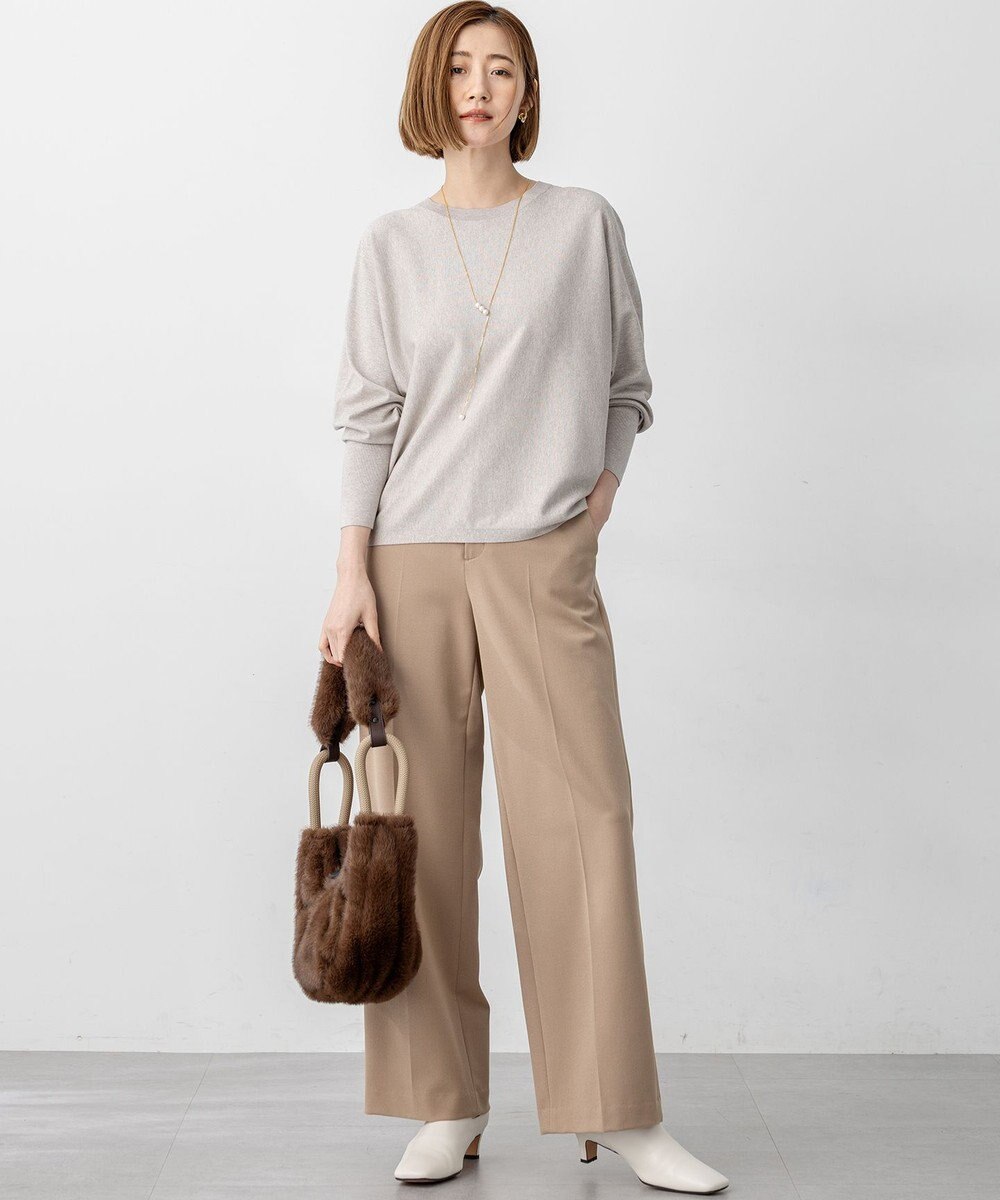 23区 【滝沢眞規子さん着用/VERY掲載】TRストレッチギャバ ワイド パンツ 