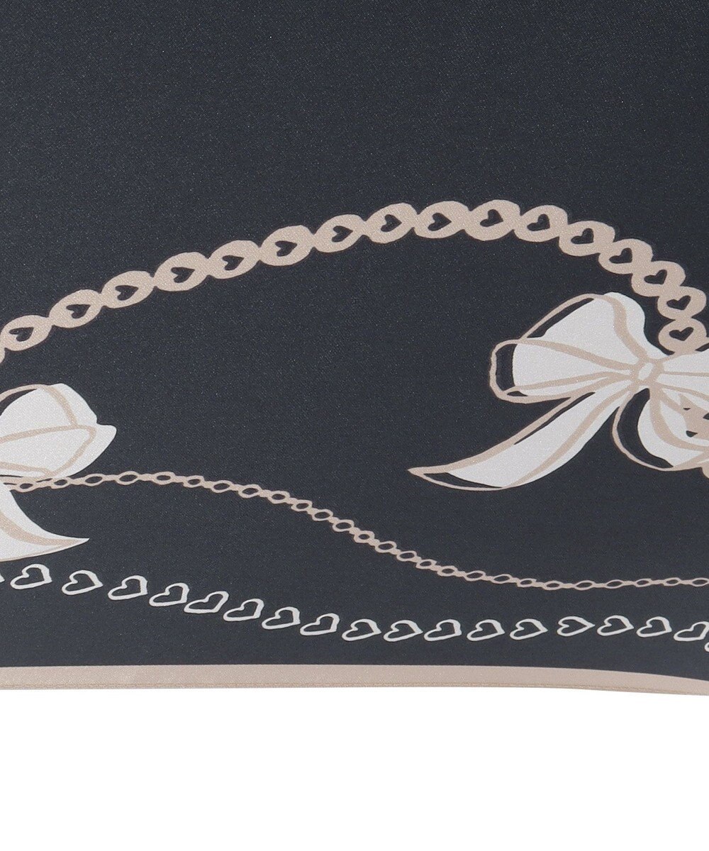 MOONBAT 【雨傘】ランバン オン ブルー (LANVIN en Bleu) リボン ハート ナイロンサテン 長傘 