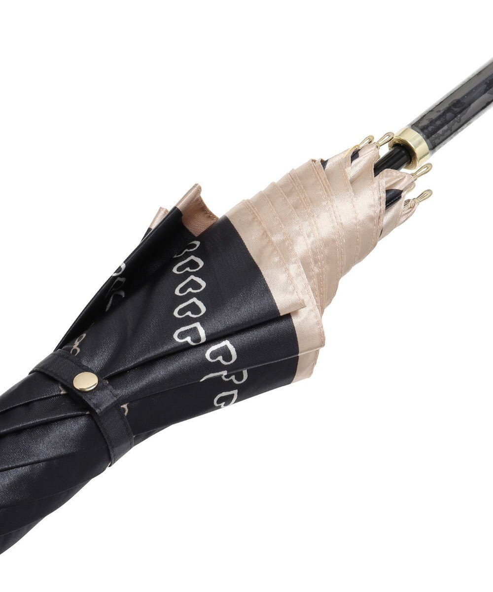 MOONBAT 【雨傘】ランバン オン ブルー (LANVIN en Bleu) リボン ハート ナイロンサテン 長傘 