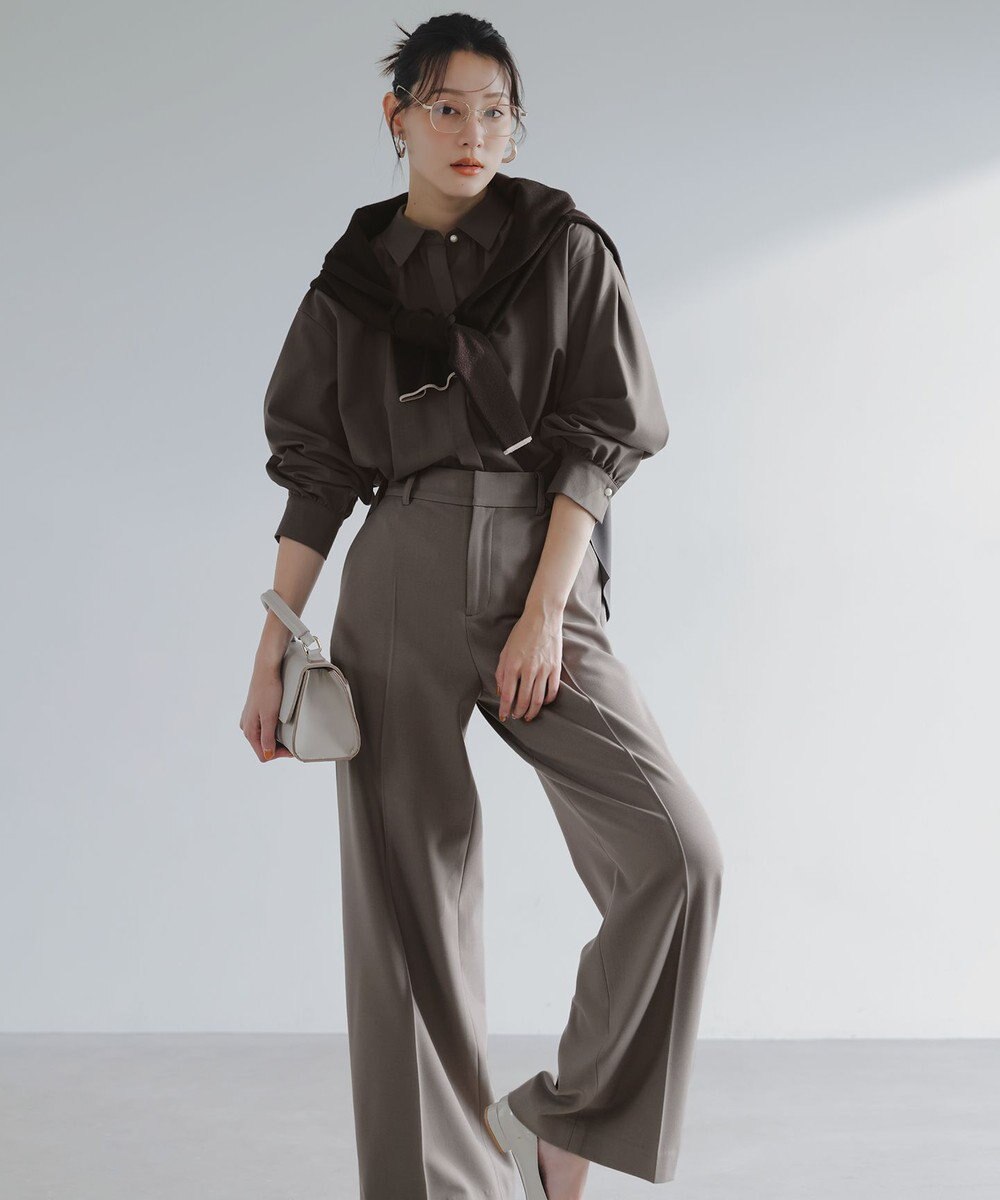 ANY SIS ビューティサーモ2WAYストレッチ ワイドパンツ 