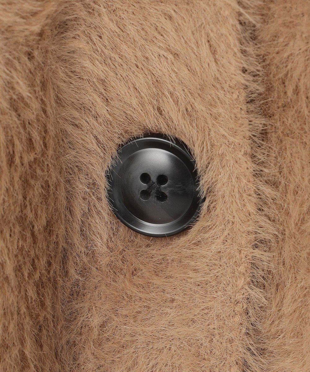 UNFILO ナイロンシャギー Vネックカーディガン 