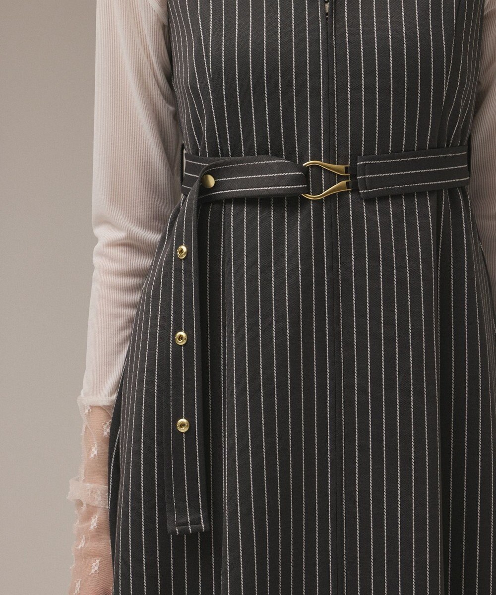 GRACE CONTINENTAL ストライプジャージワンピース 