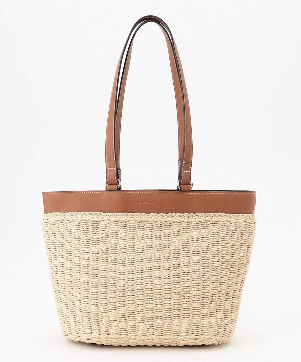 LA BAGAGERIE 【maison vert】 【ペーパー素材・多収納】ダブルハンドルかごバッグ 