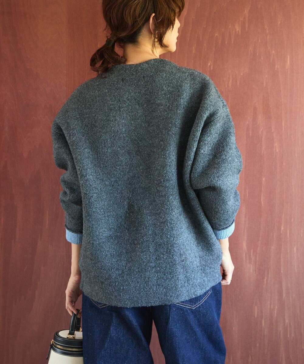 AMERICAN HOLIC ＶネックＷフェイスニットカーディガン 