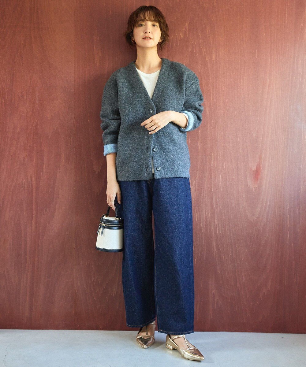 AMERICAN HOLIC ＶネックＷフェイスニットカーディガン 