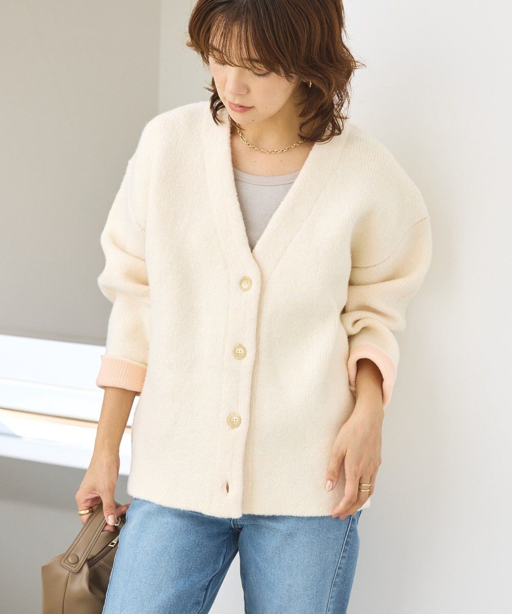 AMERICAN HOLIC ＶネックＷフェイスニットカーディガン 