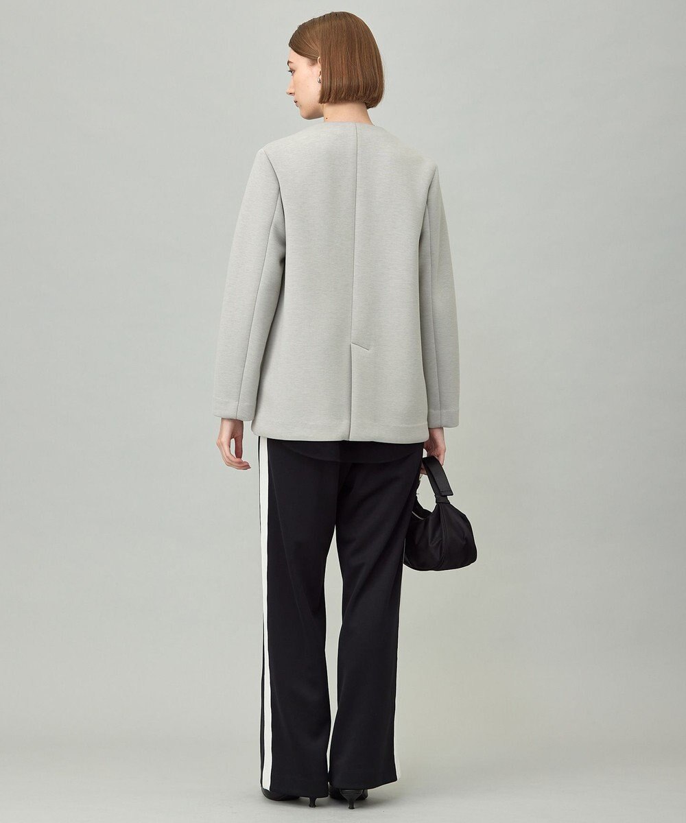 ICB L 【洗える】コンパクトWフェイス ノーカラージャケット 