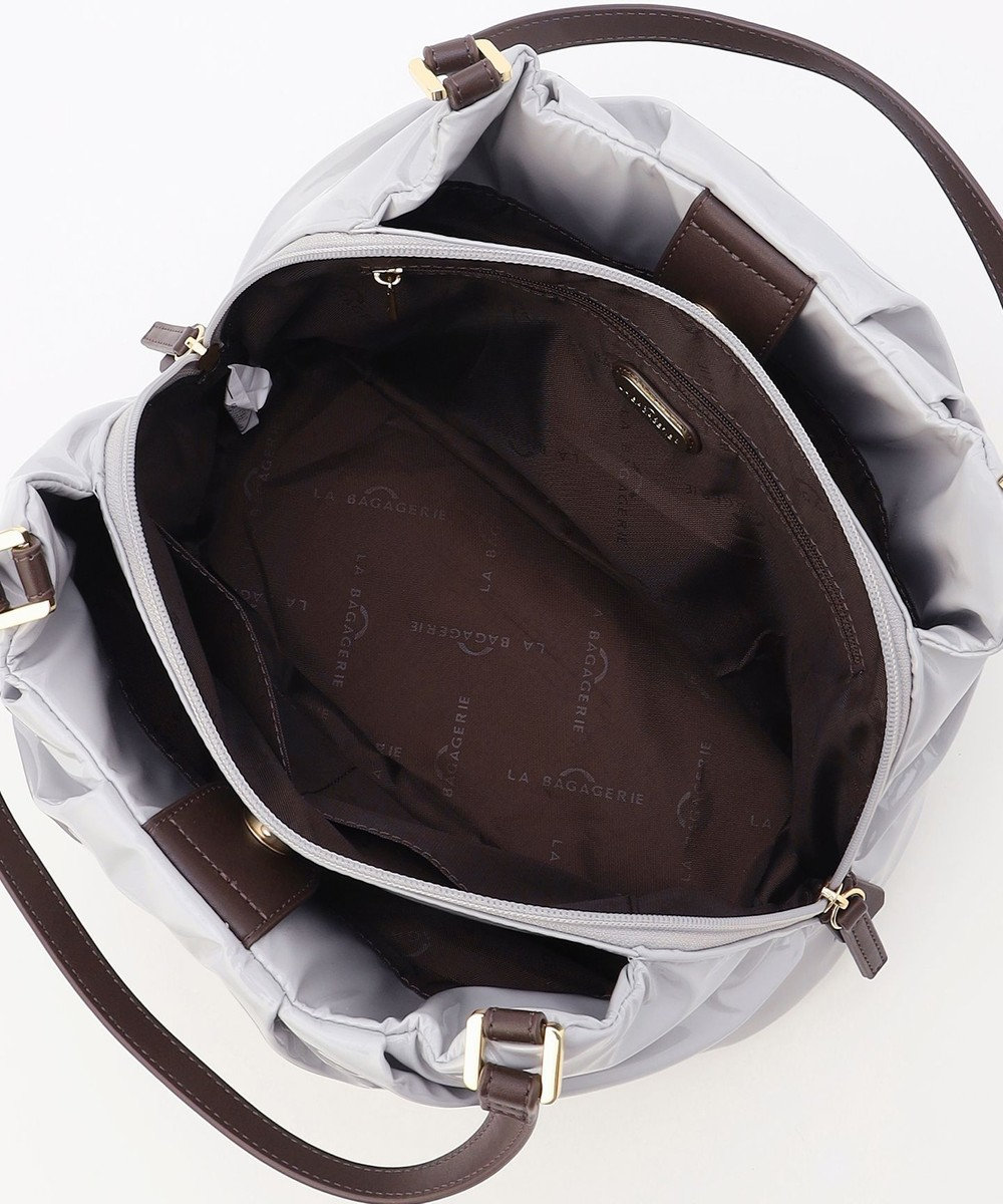 LA BAGAGERIE ソフトエナメル2WAYハンドバッグ Mサイズ 