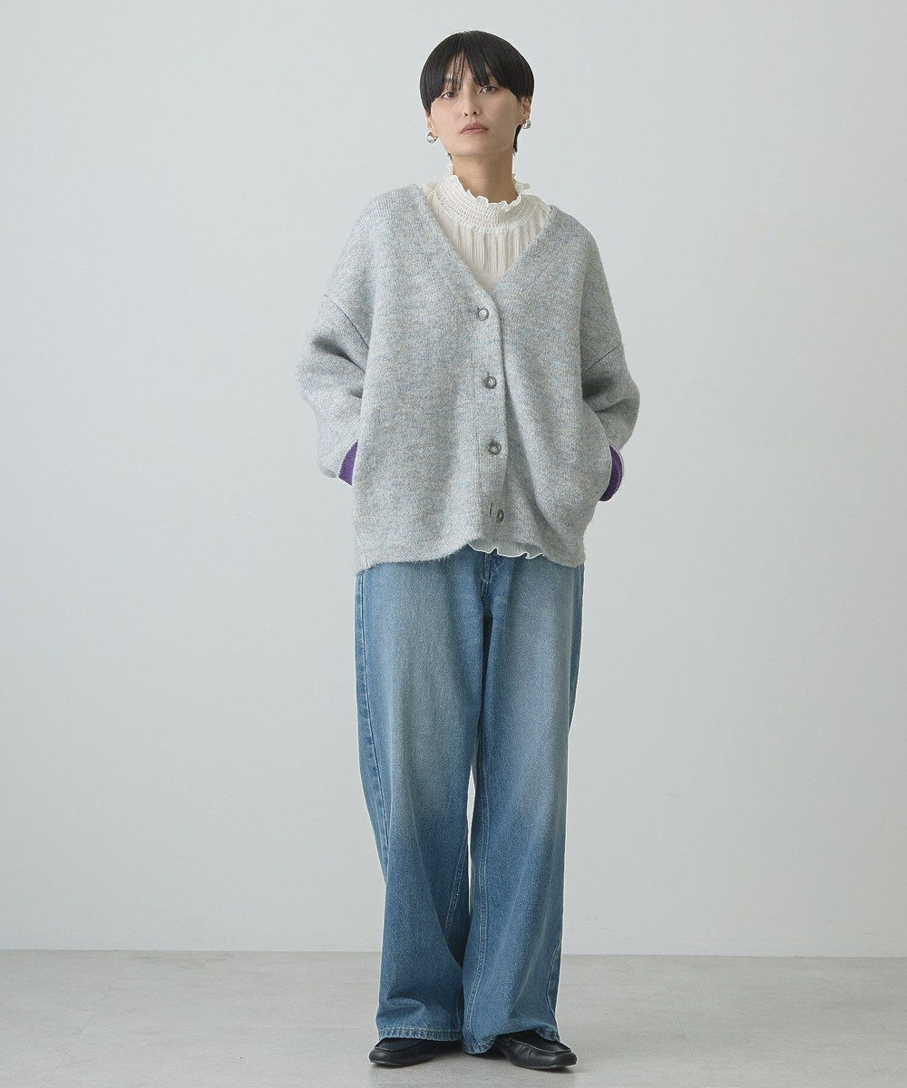 AMERICAN HOLIC ＶネックＷフェイスニットカーディガン 