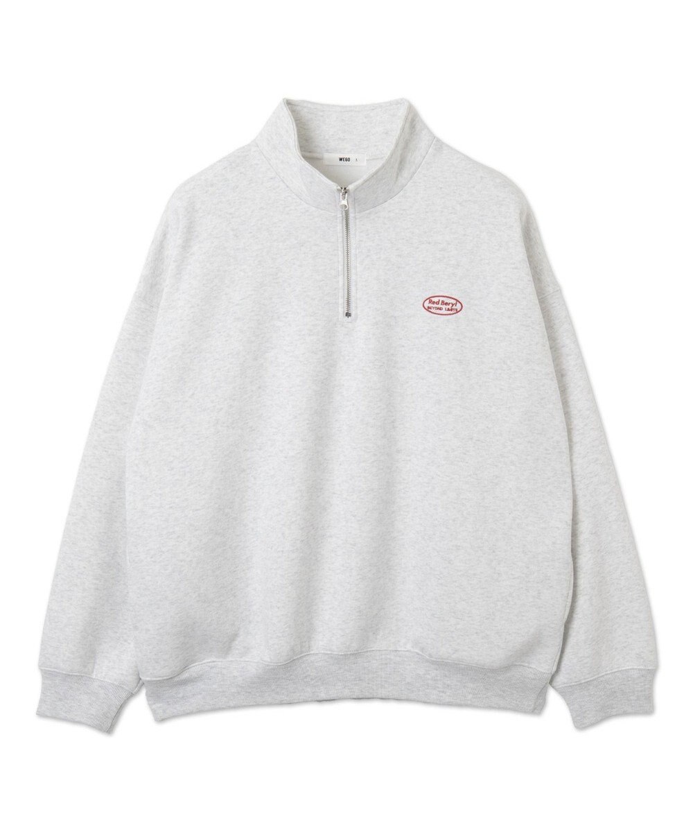 WEGO ワンポイントハーフジッププルオーバー 