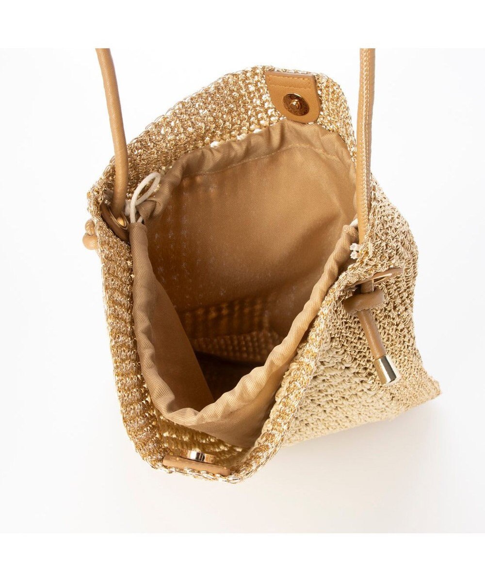 UNBILLION カシュカシュ cachecache / メタリックヤーンパネル編みトート 