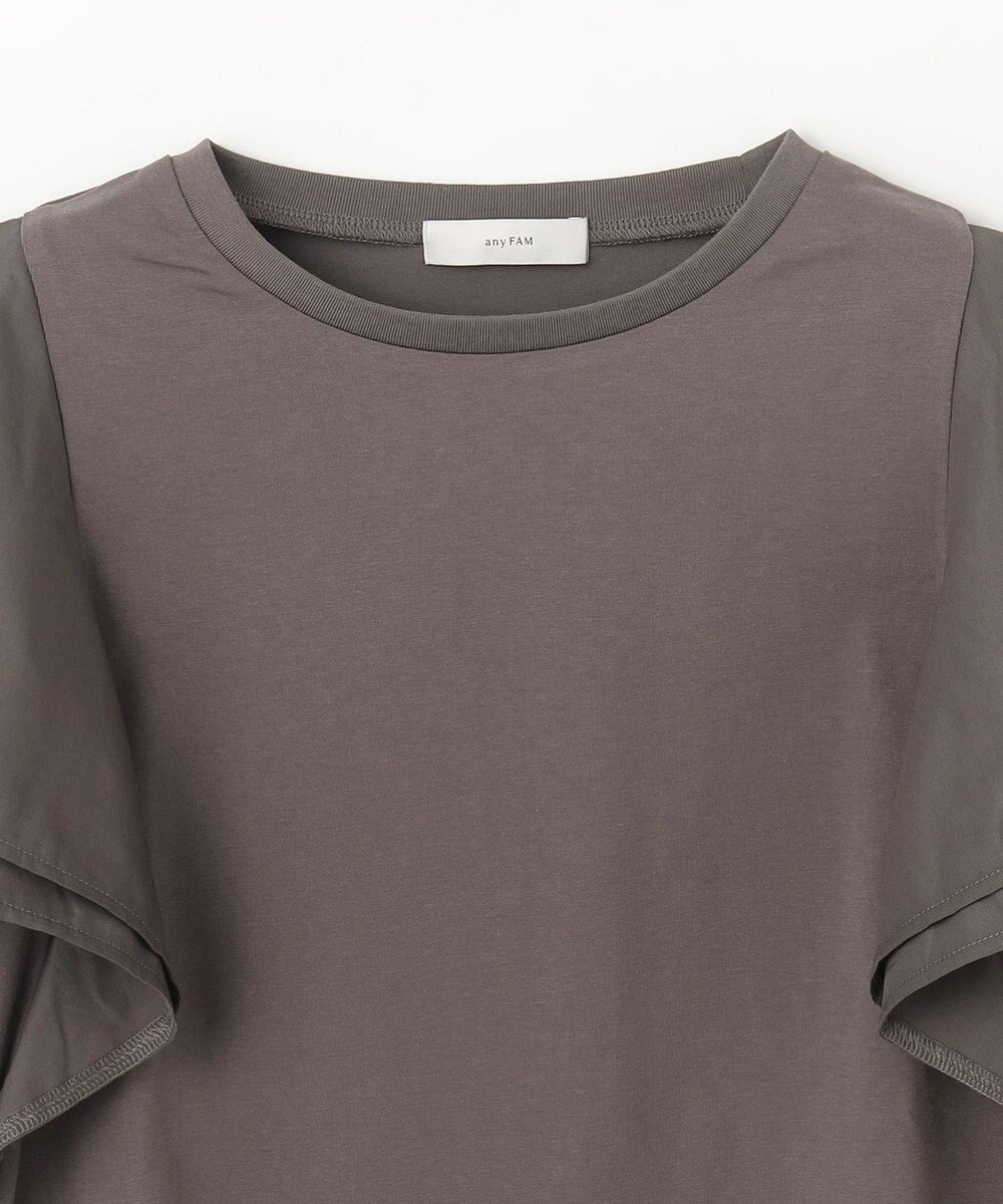 ANY L 【シワになりにくい】ダブルフレアスリーブカットソー 
