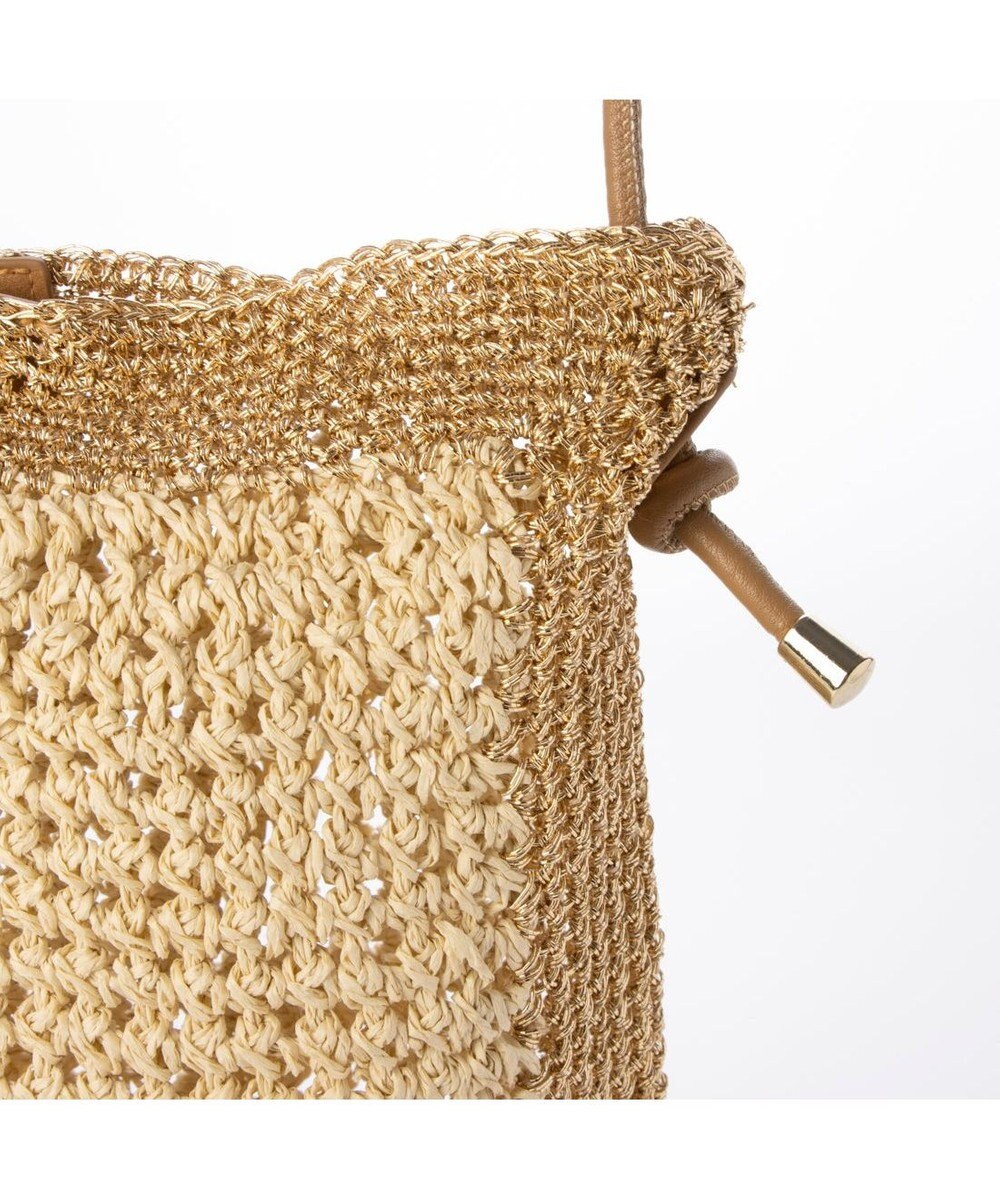 UNBILLION カシュカシュ cachecache / メタリックヤーンパネル編みトート 