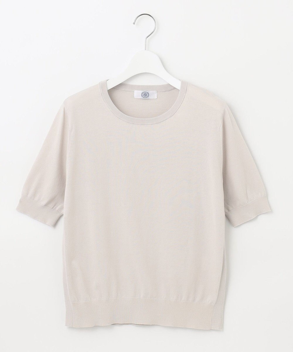 J.PRESS LADIES 【洗える】 BASIC HI-COTTON クルーネック ニット 