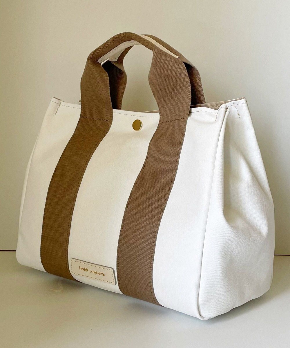 Hekhèr Le Style de Vie 新色追加【日本製 / 2WAY】PUコートコットンキャンバス トートバッグ medium 
