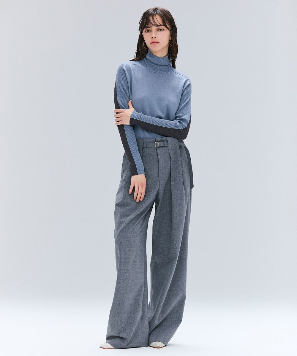 BEIGE， 【洗える・VERY NaVY12月号掲載】LA MONNAIE / バイカラーウールタートルニット 