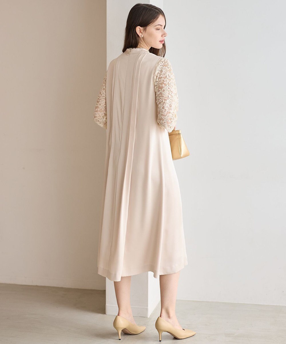 23区 【APPLAUDIR】ノーブルサテン レースコンビドレス 