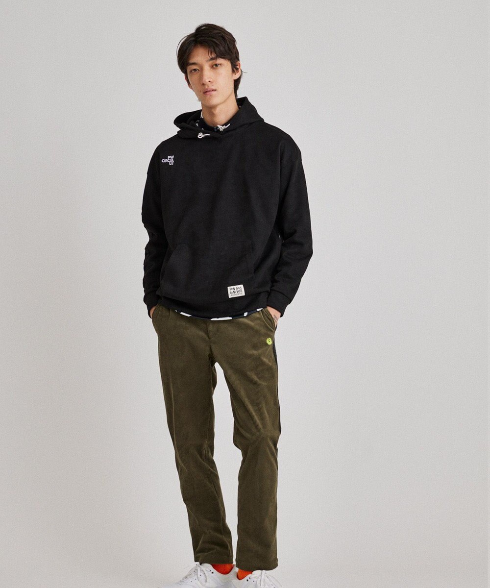 PW CIRCULUS 【MEN】スエード調 デタッチャブルフーディ 