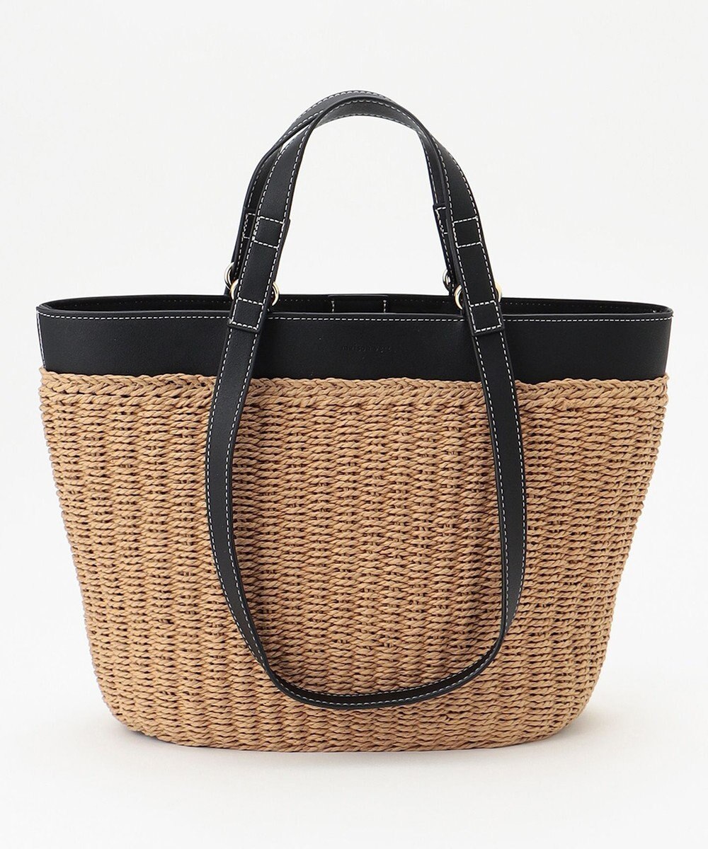 LA BAGAGERIE 【maison vert】 【ペーパー素材・多収納】ダブルハンドルかごバッグ 