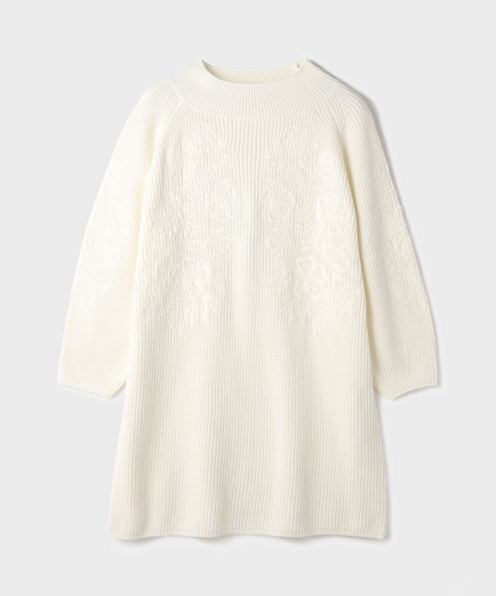 GRACE CONTINENTAL エンブロイダリーニットワンピース 