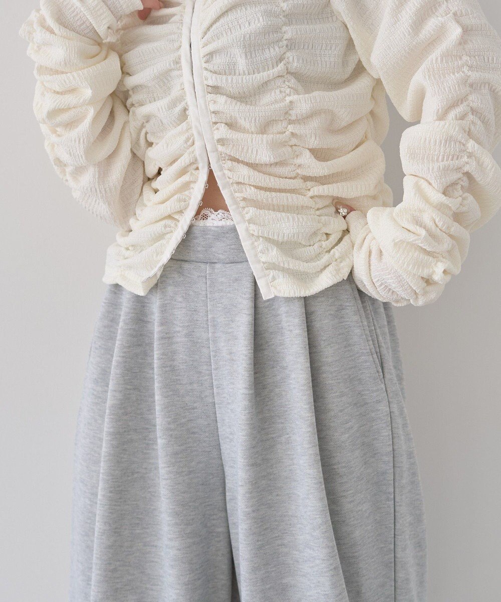 earth music&ecology レースレイヤード風スウェットパンツ 