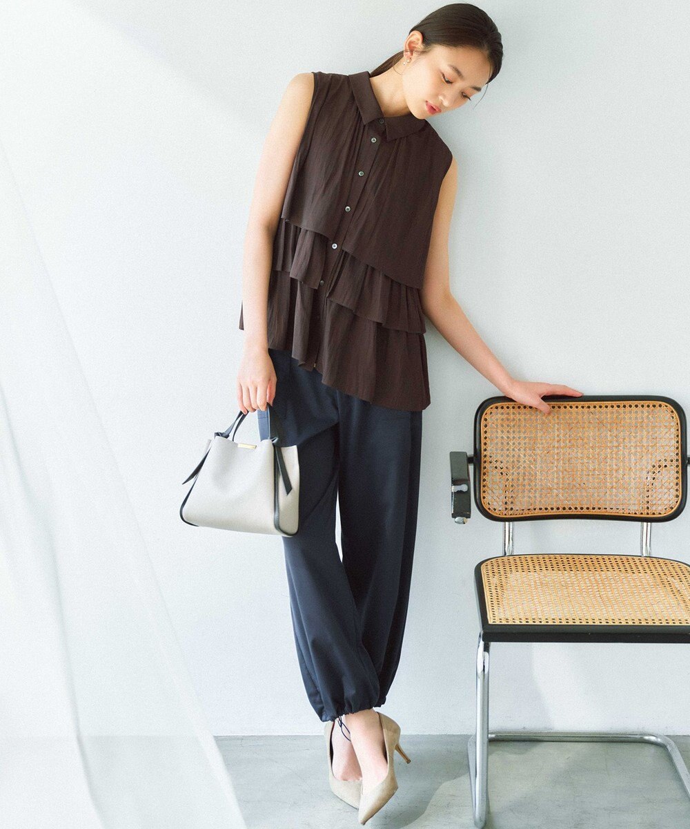 組曲 L ポリエステルレーヨンツイル パンツ 