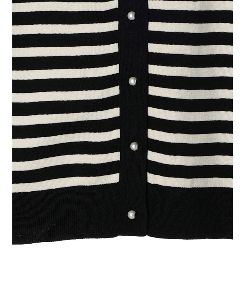 AMERICAN HOLIC エコカルットボーダークルーネックカーディガン 