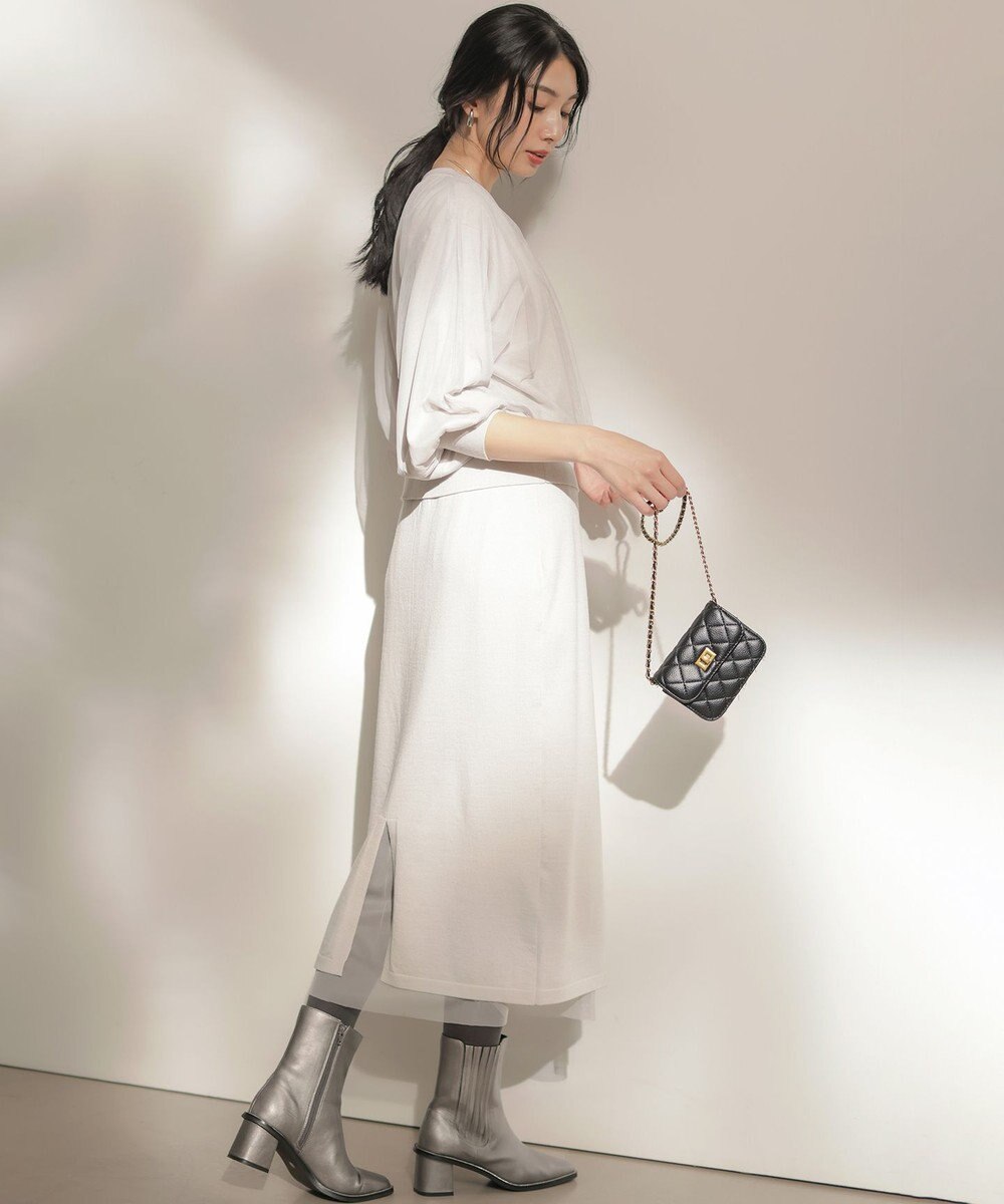 組曲 S 【WEB限定】チュールニット×リバーシブルスカート セット 