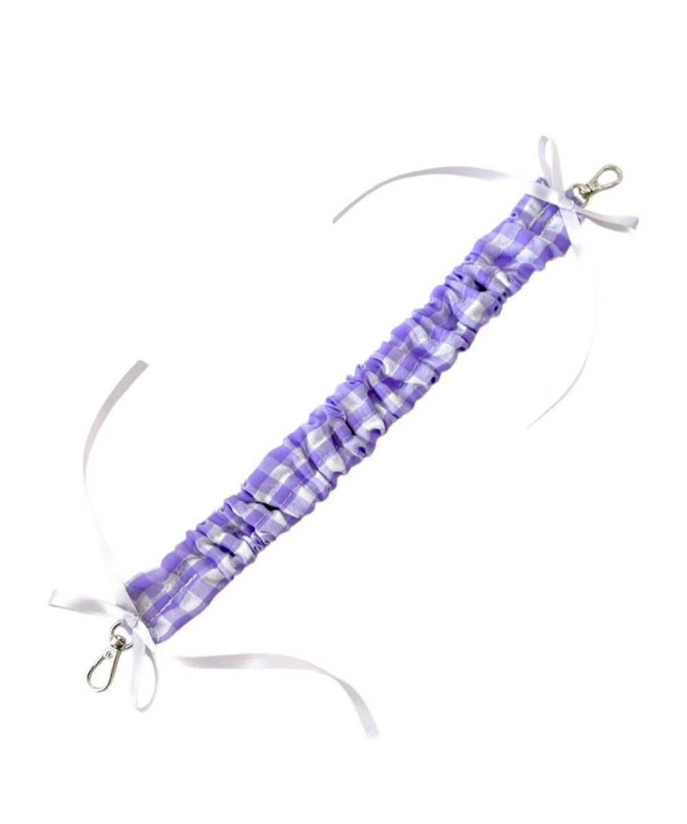 WEGO チェックリボンくしゅくしゅハンドストラップ 