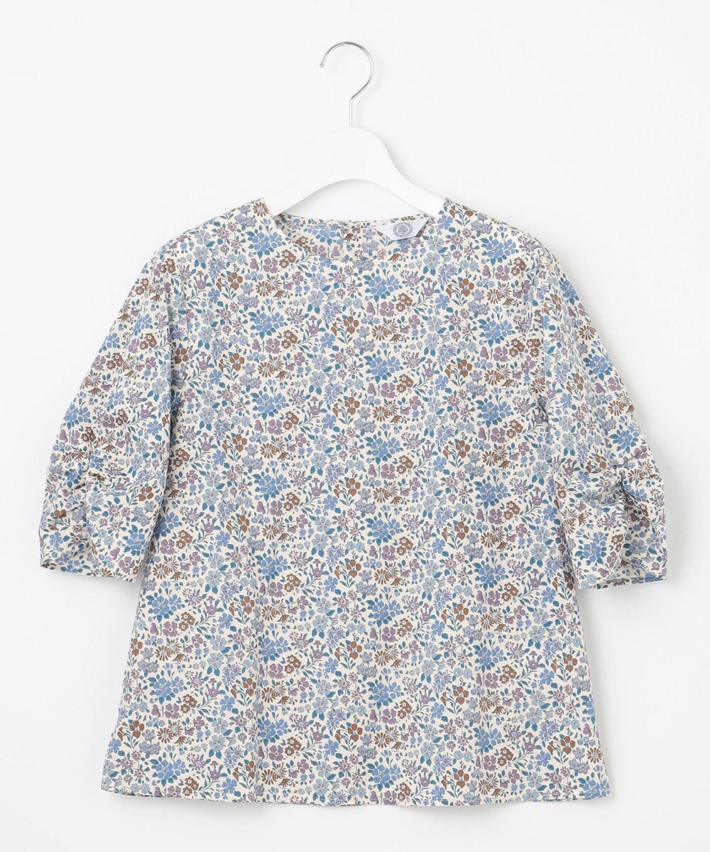 J.PRESS LADIES L 【洗える】LIBERTY ギャザースリーブ 5分袖 ブラウス 
