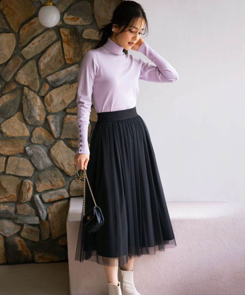 組曲 ルーズフィットタートル ニット 