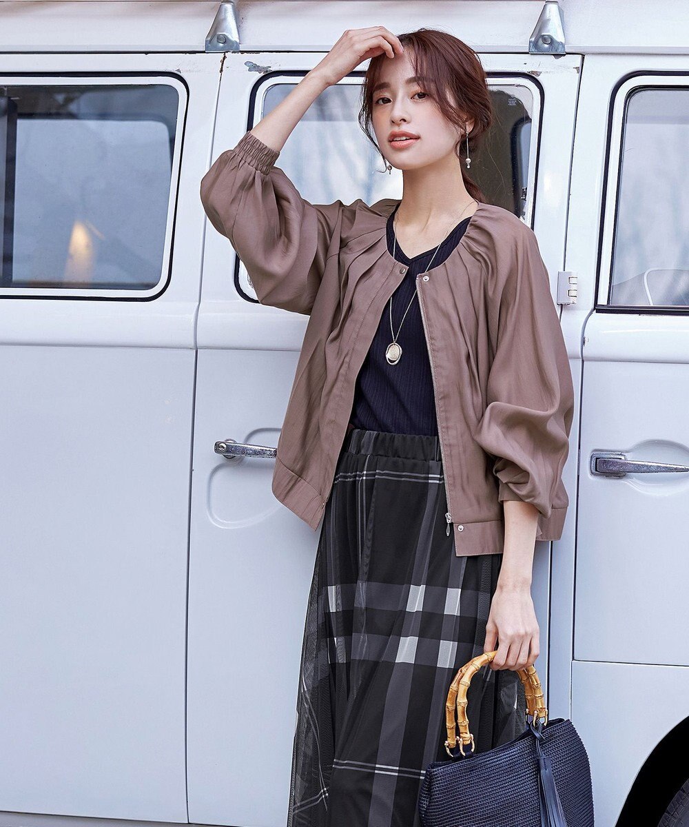 Tiaclasse 【新色追加・洗える】シアーブルゾン 