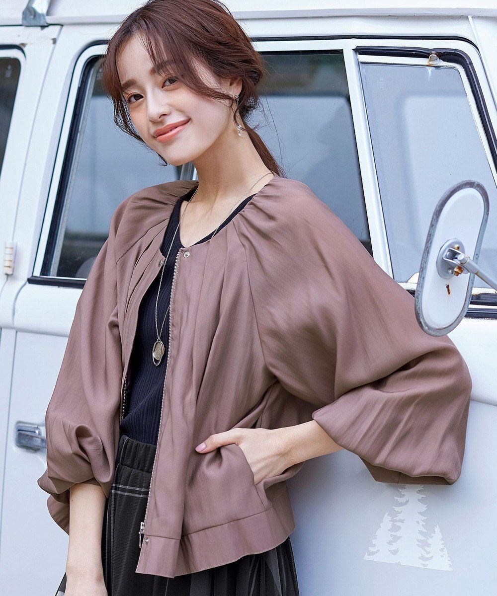 Tiaclasse 【新色追加・洗える】シアーブルゾン 