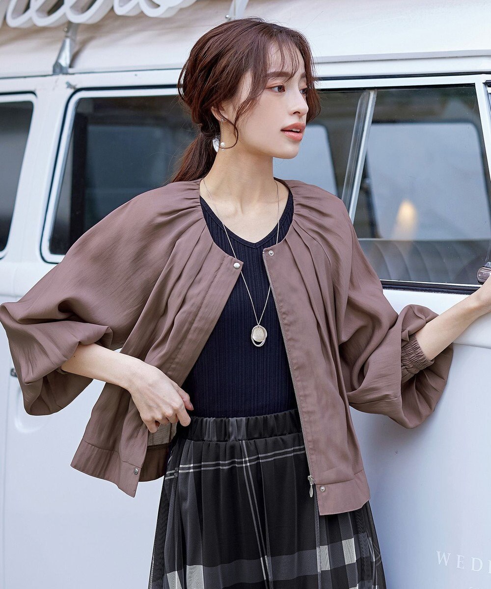 Tiaclasse 【新色追加・洗える】シアーブルゾン 