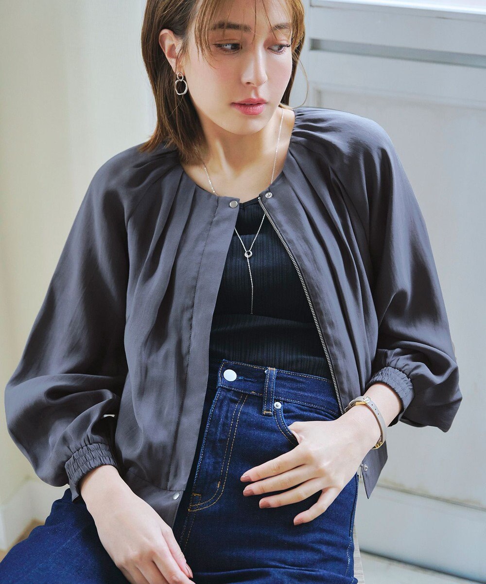 Tiaclasse 【新色追加・洗える】シアーブルゾン 