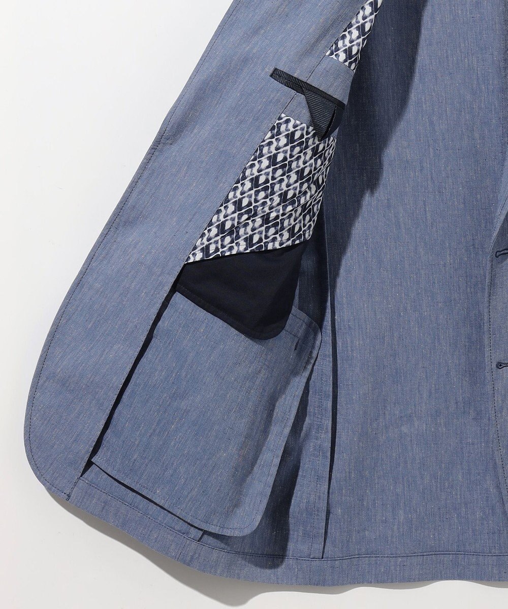 JOSEPH ABBOUD 【キングサイズ・清涼/ストレッチ】ストレッチリネンシャンブレー ジャケット 