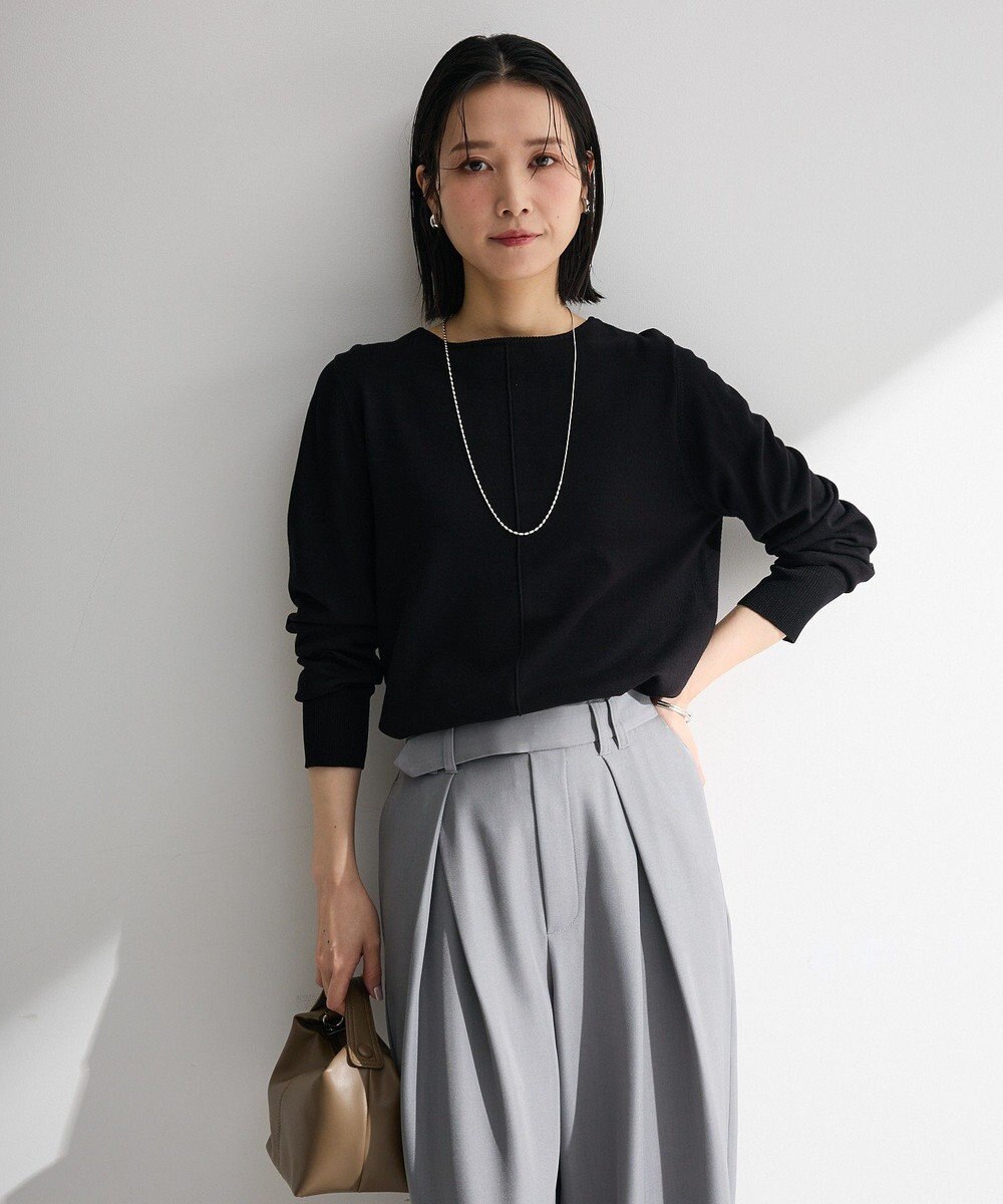 Green Parks パール調ボタン付き２ＷＡＹニットプルオーバー 