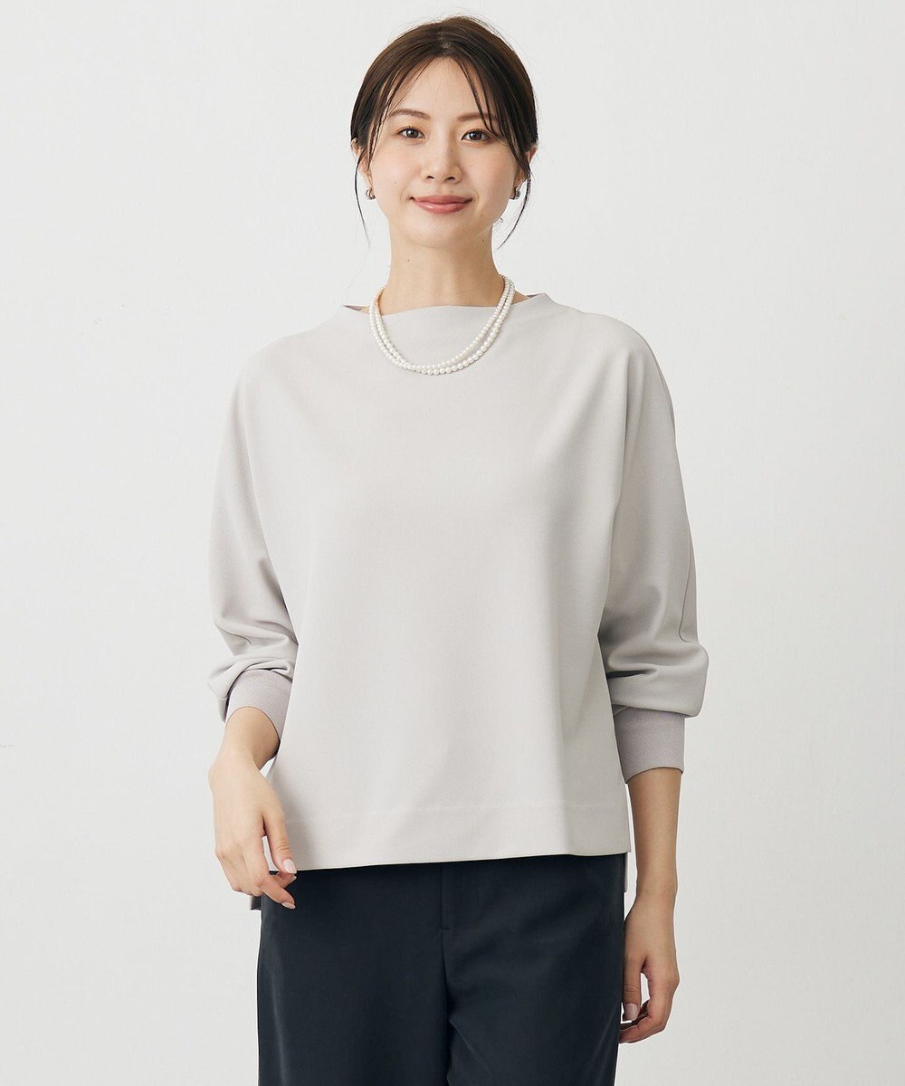 J.PRESS LADIES ジョーゼットダンボール ボトルネック カットソー 