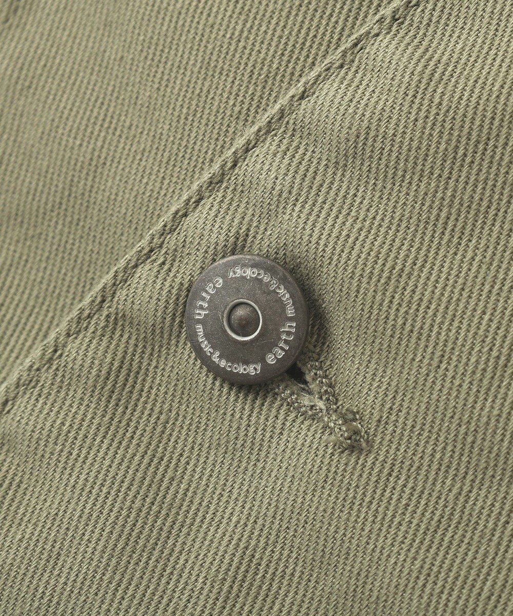 earth music&ecology 【綿100％】ノーカラーカバーオール 