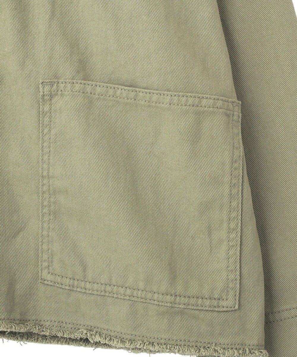 earth music&ecology 【綿100％】ノーカラーカバーオール 