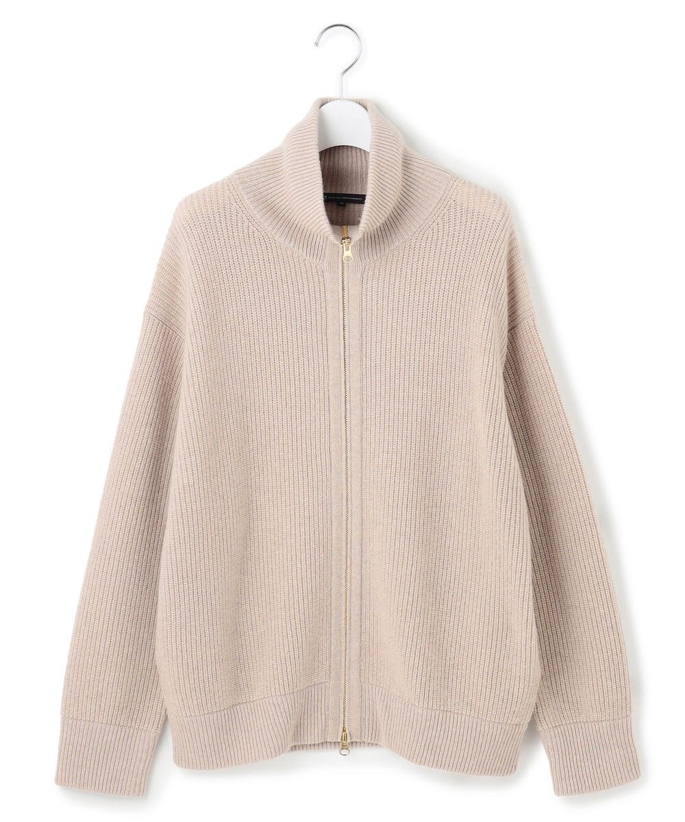 23区 S 【洗える】カシミヤブレンド ジップアップ ニットブルゾン 