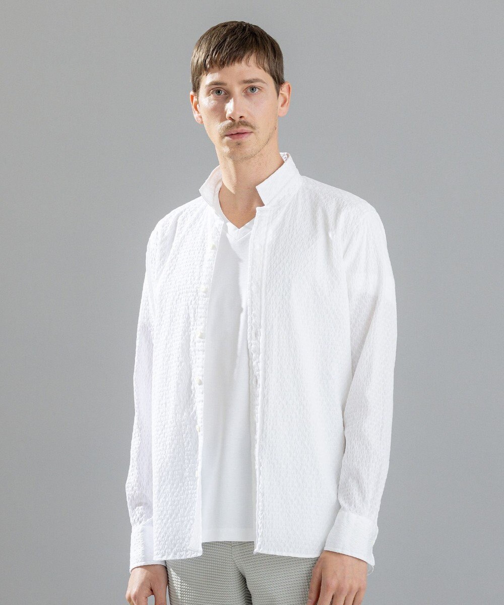 JOSEPH HOMME トライジャガードストレッチ　ウィングカラーシャツ 