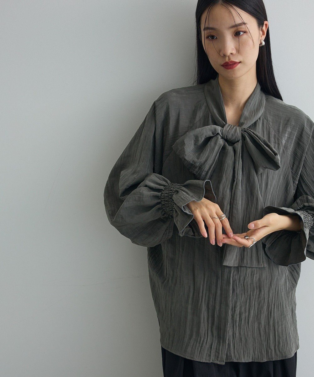 Green Parks ボウタイリボンブラウス 