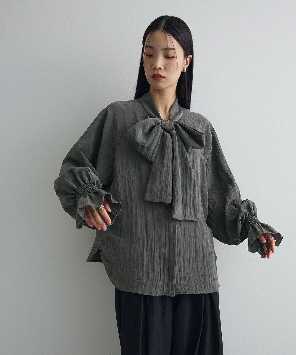 Green Parks ボウタイリボンブラウス 