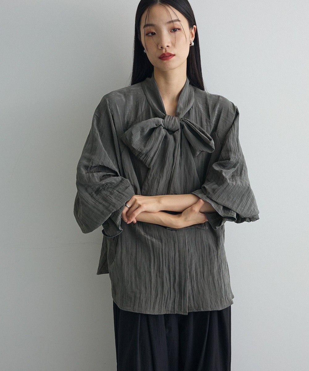 Green Parks ボウタイリボンブラウス 
