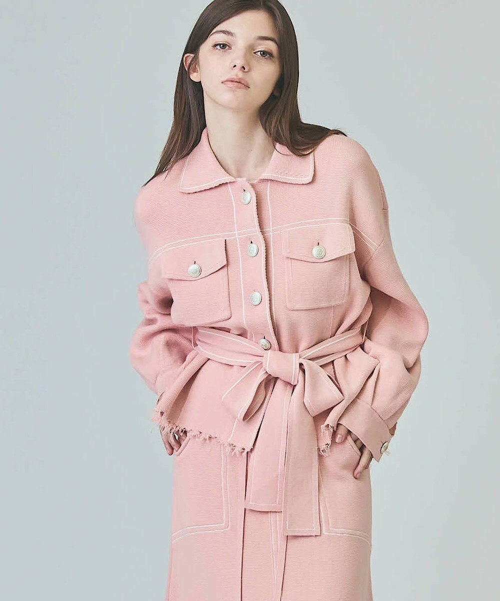 GRACE CONTINENTAL ニットワークジャケット 