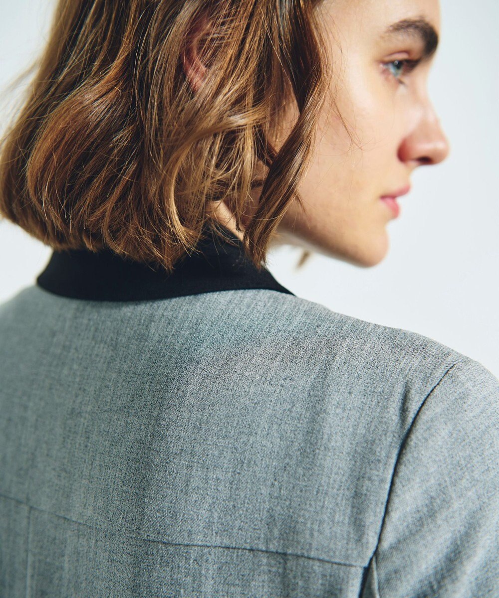 GRACE CONTINENTAL ウールタッチバイカラードレス 