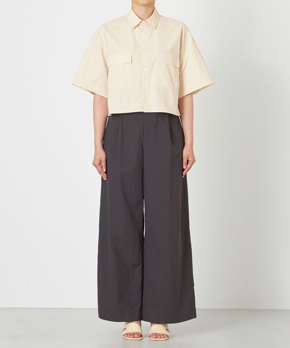 NAVE 【ReNAVE・洗える/撥水加工/接触冷感/UVケア/セットアップ】ナイロンタスラン ワイドパンツ 